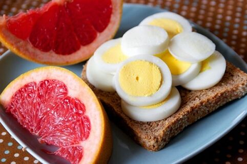 egg og grapefrukt til maggi dietten